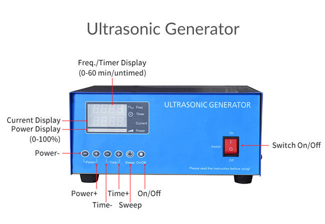 105L Metal Manual Ultrasonic Cleaner SUS304 Basket Acid Proof 4
