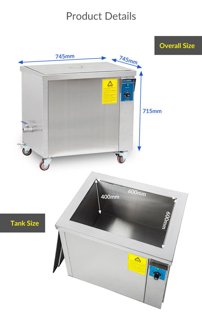 GT SONIC 144 Liter 1800W 28K 40K Industrial Ultrasonic Cleaning Machine For Workshop 0