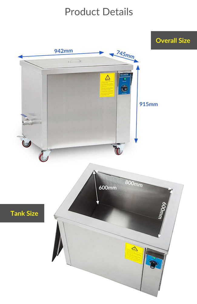 288L Big Volume Industrial Ultrasonic Cleaner For Vehicle Parts Blocks Grime Cleaning 0