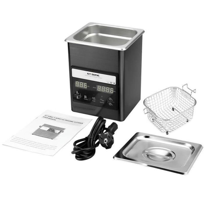Small Stainless Steel 2L Ultrasonic Cleaner With Digital Heater Timer 50W 1