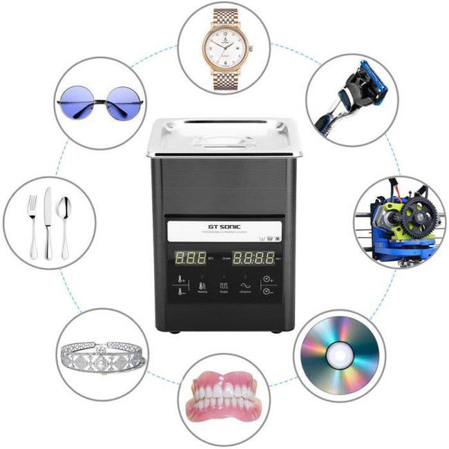 Mini SS Lab Ultrasonic Cleaner 50w SUS304 Material With Digital Touch Panel 0
