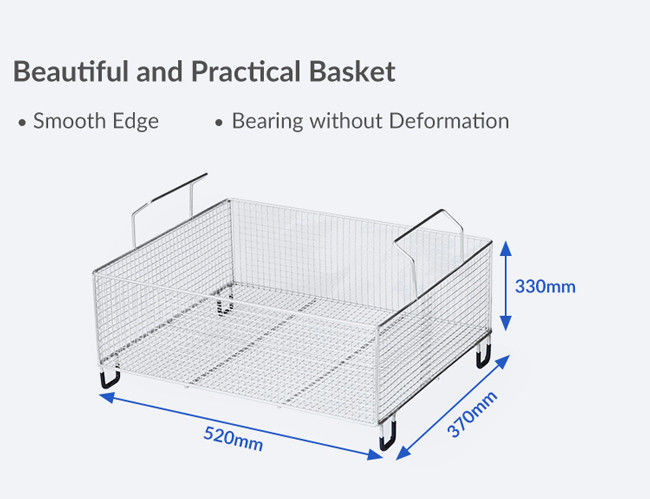 77L Large Industrial Ultrasonic Cleaner 3000W Heating Power 110 Degrere High Temperature 3