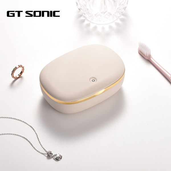 60ml 45KHz Small Ultrasonic Cleaner UV Light Sanitizer For Jewelry Braces Razers 0