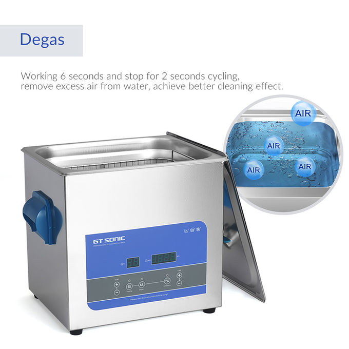 Stainless Steel Ultrasonic Vegetables Cleaner 200w Sonic Cavitation Machine With Knobs 2