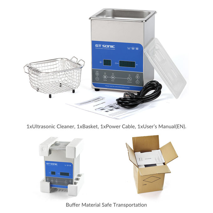 2L To 27L Jewelry Ultrasonic Cleaner 40kHz Power Adjustable With Basket 2