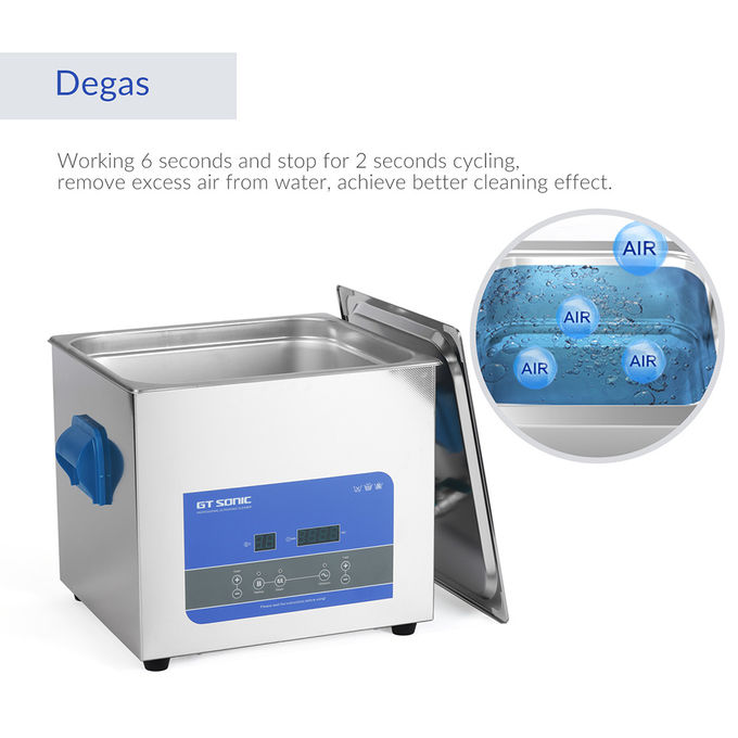 40KHz Ultrasonic Cleaner For Food With Digital Timer Stainless Steel 13L Lab For Retainer 2