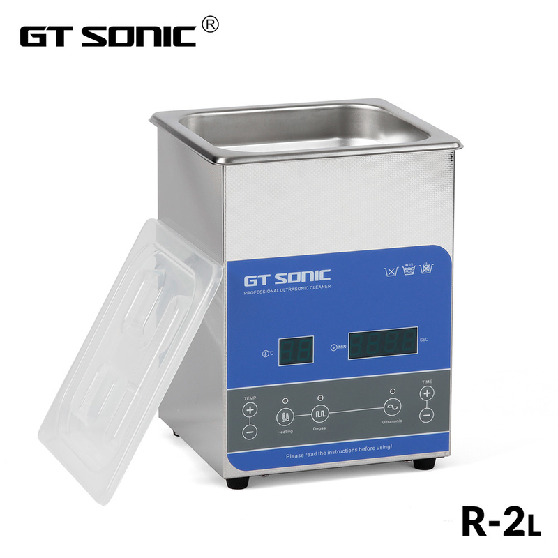 Small 2L Ultrasonic Cleaning Machine For Jewelry With Heater Timer 0